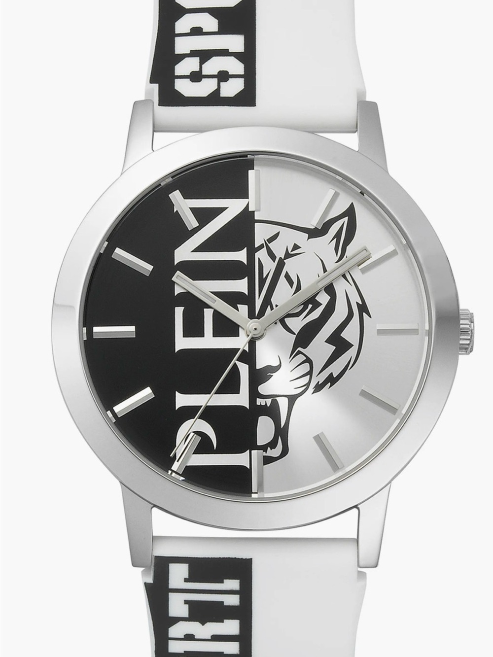 KENZO Style Tiger Graphic Watch in Black & White
